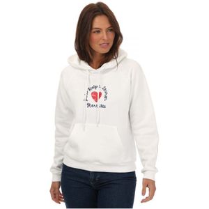 Ralph Lauren hoodie voor dames met hart-logo, wit