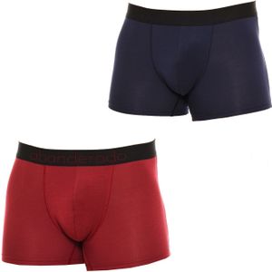 A0C7M - Set van 2 Bamboe Boxers - Mannen - Zwart - Biologisch Katoen