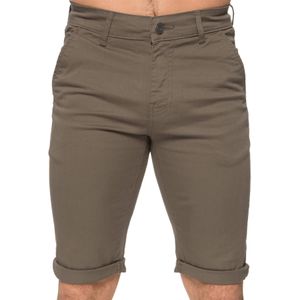 Enzo - Chinoshort - Beige - Heren Slim Fit Stretch