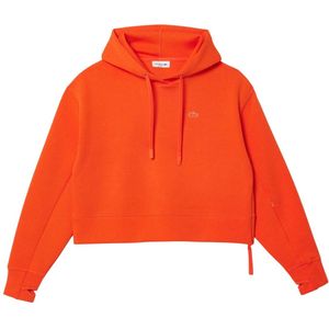 Lacoste Dames/Dames Kortgesneden Katoenen Hoodie (Oranje)