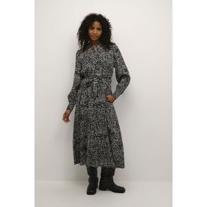 Jurk - Regular Fit - Midi Lengte - Lange Mouwen - 50% Viscose (LENZING™ ECOVERO™)