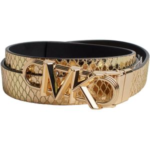 Omkeerbare riem van metallic leer voor dames 558992