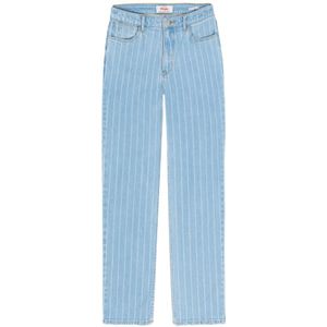 Wrangler Straight Croptone Stripe Jeans - Maat 29/32