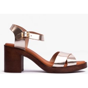 Hush Puppies - Georgia - Sandalen - Goud - Leer