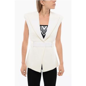 Peak Lapel BONDAGE Vest in Wit