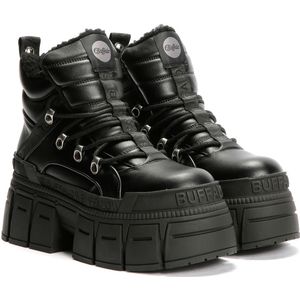 Buffalo Gospher Hike Mid Pad Dames Zwarte Laarzen