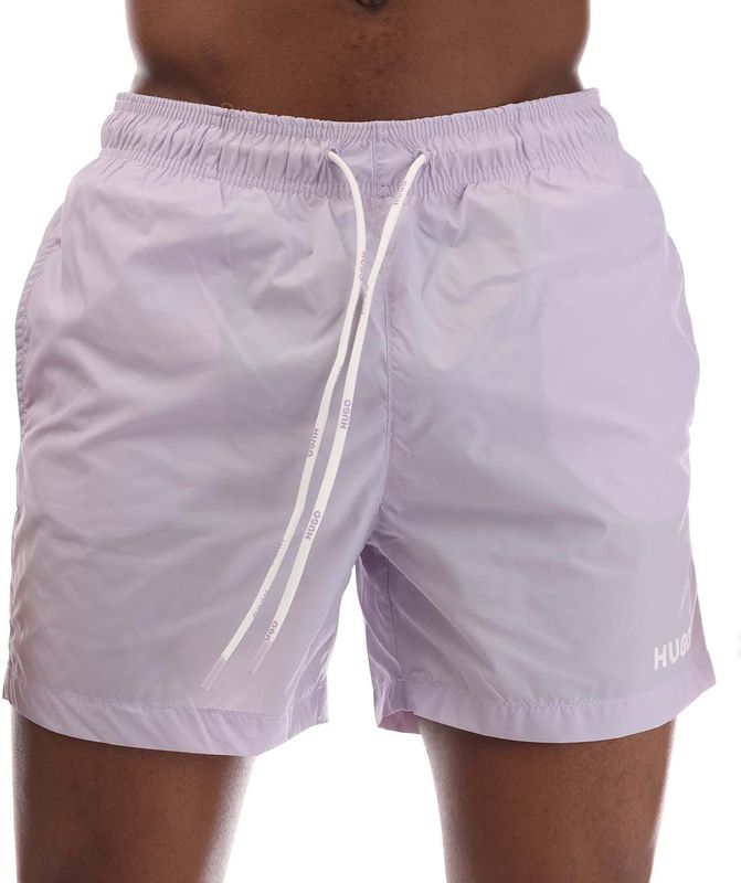Heren Hugo Haiti Zwemshort met Contrastlogo in Paars