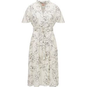 Boss Dames/Dames Dalluah Jurk (Zwart, Wit)