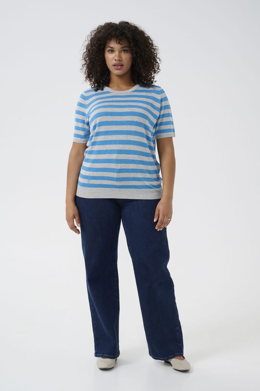 Pullover - Regular Fit - Blauw Grijs Multi