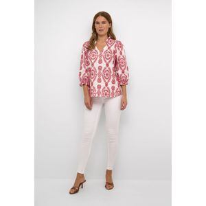 Blouse met korte mouwen Casual fit Fiery Red