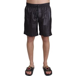 Dolce & Gabbana - Zwarte Polka Dot Badmode - Heren - Polyester