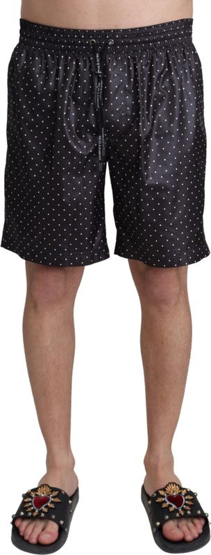 Dolce & Gabbana - Zwarte Polka Dot Badmode - Heren - Polyester