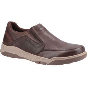 Hush Puppies Fletcher Leren Herenloafers Koffie