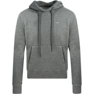 Hoodie - Grijs - Oversized - Gebroken Wit Logo