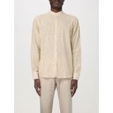 Linnen Overhemd Met Mandarijnkraag Lange Mouwen