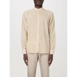 Linnen Overhemd Met Mandarijnkraag Lange Mouwen