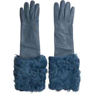 Leren bont armlengte handschoenen