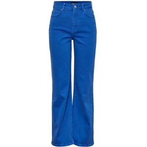 PIECES High Waist Wide Leg Jeans PCHOLLY Blauw - Maat 32/32