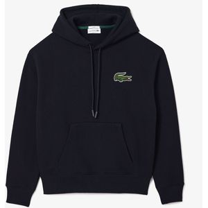 Lacoste - Loose Fit Fleece Hoodie - Zwart - Heren