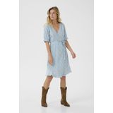 Cream Jurk 'Tiah'  lichtblauw / geel