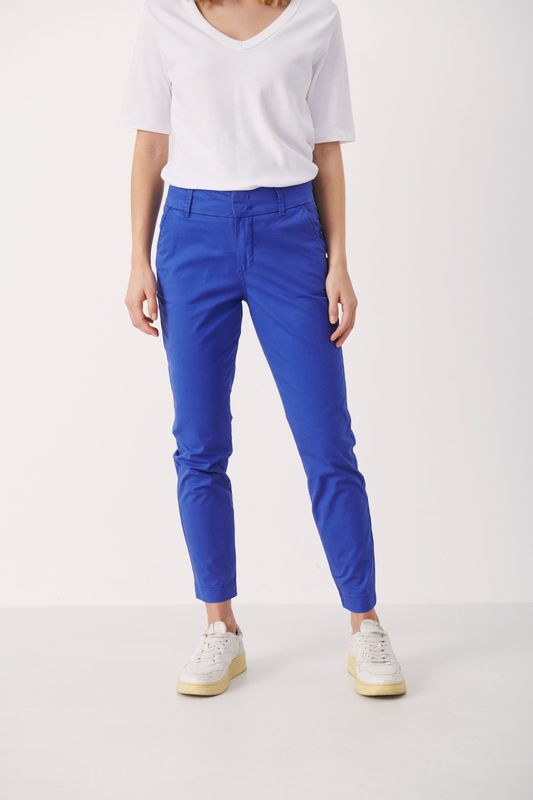 Casual Broek - Bluing Blue - Regular Fit - Lengte Net Boven De Enkel