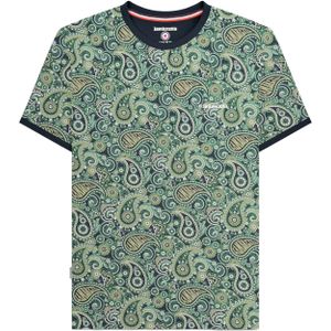 Lambretta Heren SS25 Paisley T-shirt (Marine/Grijs)