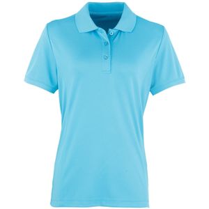 Premier Dames/dames Coolchecker korte mouw Pique Polo T-Shirt (Turquoise)