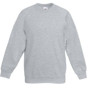 Fruit of the Loom - Kinder Unisex Trui - Heather Grijs - 2 stuks