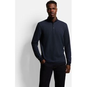 Bugatti Herren Polo met lange mouwen en opstaande kraag