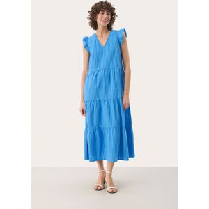 Part Two - Feminine Maxi-jurk - Blauw - 100% Katoen - A-lijn Silhouet