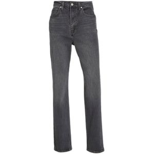 Levi's 70's High Waist Straight Fit Jeans Black Worn - Denim - Dames - Maat 28/29