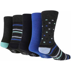 5-Pack Heren Kleurrijke Gestreepte Patroon Bamboe Dressocks