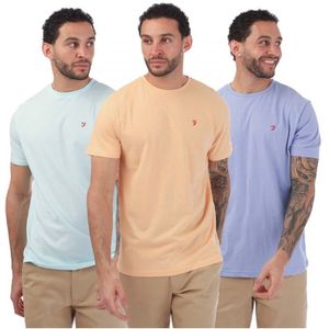 Men's Farah Silaso 3 Pack T-Shirts in Multi colour