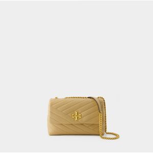 Kira Chevron kleine converteerbare tas - Tory Burch - Leer - Woestijnduin