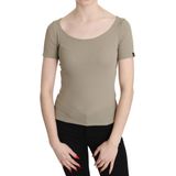 GF Ferre Grau 100% Nylon korte mouwen casual tanktop blouse