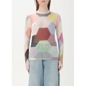 Patchwork Mesh Langsleeve Top