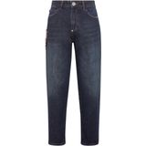 Philipp Plein - Jeans - Blauw - Mom Fit - Stone-washed Denim
