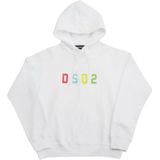 Dsquared2 - DSQ2-logo - Hoodie - Wit - 100% Katoen