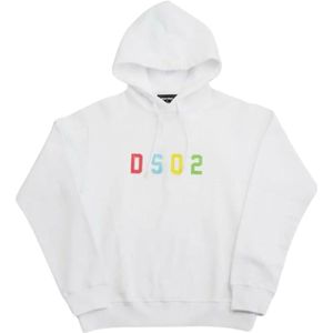 Dsquared2 - DSQ2-logo - Hoodie - Wit - 100% Katoen