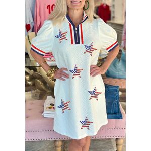 Sterpatroon Korte Mouw Jurk