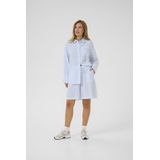 Kaffe - Broek 'Sara' - Lichtblauw/Wit - Wide Leg - Knielengte