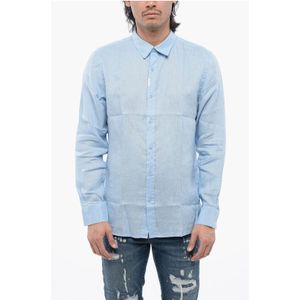 Linnen RADINIO-overhemd in lichtblauw