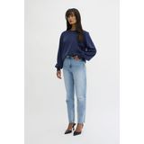 My Essential Wardrobe - Sweatshirt - Blauw - Dames - Tot op de Heup - Polyester