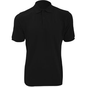 Russell Heren Ripple Collar & Manchet Poloshirt met korte mouwen (Zwart)
