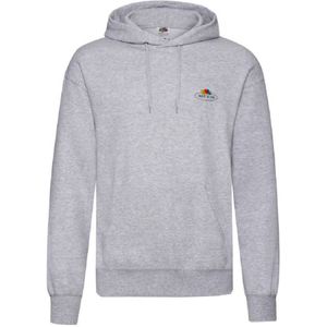 Fruit Of The Loom Heren Vintage Small Logo Heather Hoodie (Grijze Heide) - Maat M