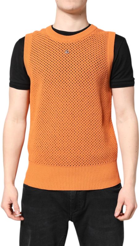 Dolce & Gabbana - Mouwloos T-shirt - Oranje - Kasjmier