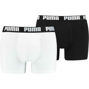 Puma Heren Basic Boxershorts (Set van 2) (Zwart/Wit)