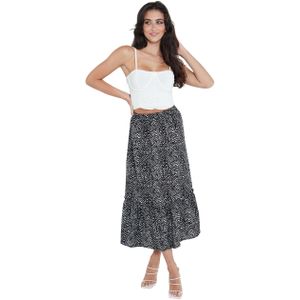 Dierenprint Tier Hem Midi Rok