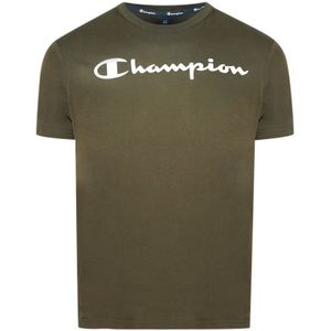Champion Klassiek Script Logo Bruin T-shirt - Maat S