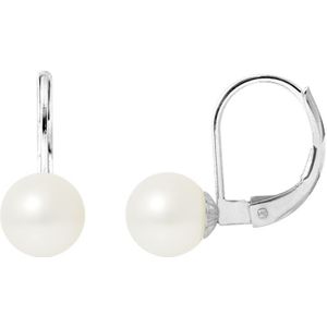 925 zilveren oorbellen met witte zoetwaterparels
